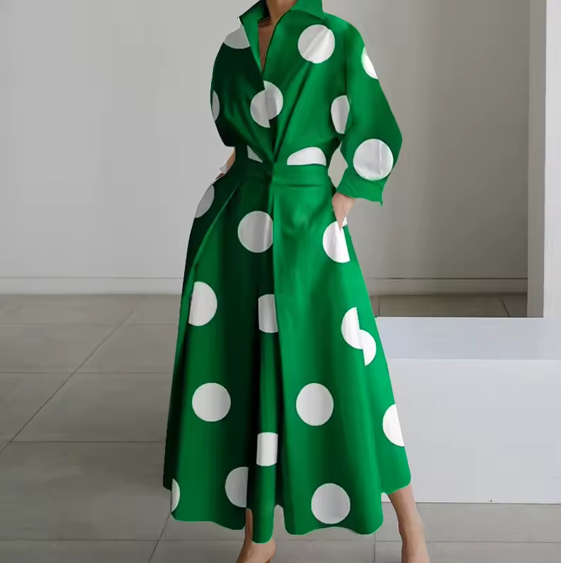 Green and White Polka / 22 (5XL)